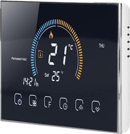 Slimme Thermostaat - Temperatuurregelaar - Comfort Thuis - Touch LCD Scherm - 13x9x4 cm - Zwart — thumbnail 4