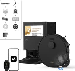 Mova E50 Pro Ultra Robotstofzuiger Zwart - Heet water dweilen - Automatisch legen en bijvullen - 700 m² - Huisdierenhaar - Randreiniging - Grote watertank — thumbnail 4