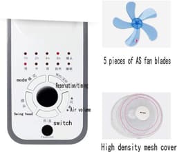 Wandventilator - Muurventilator Afstandsbediening - Ruimte Koelen - Stille Werking - Niet gespecificeerd - Wit — thumbnail 3