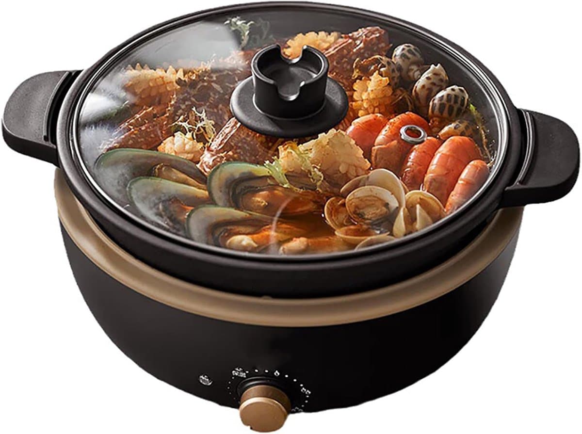 Elektrische Slowcooker - Multicooker Stoofpot - Gerechten Bereiden - Split Ontwerp - 3 Liter - Zwart — afbeelding 1