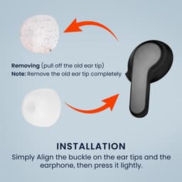 kwmobile 6x cover voor in-ear oortjes geschikt voor JBL Wave Beam / Beam 2 / Wave 200TWS - Vervangende oordopjes van siliconen in wit - 3 maten — thumbnail 4