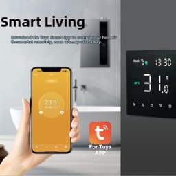 Slimme thermostaat - Wifi regelaar - Energie besparen - App en stem bediening - 11 x 10 x 65 cm — thumbnail 4