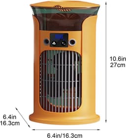 Draagbare mini-airconditioner - USB-verdampingsluchtkoeler, 3 snelheden, zonder afvoerslang, stil, ideaal voor thuis, kantoor of slaapkamer, 880 ml waterreservoir - geel [Energieklasse A+] — thumbnail 5