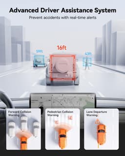 Solidchoice - 4K Spiegel Dashcam met ADAS en Wi-Fi voor Auto's — thumbnail 5