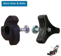 Grasmaaier Handvat Vervangingsset - 2x Moeren/Bouten - 8mm Draad - Lichtgewicht/Stevig - Duurzaam/Antiroest - Moeren En Bouten — thumbnail 5