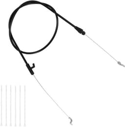 Bedieningskabel 130cm - Gaskabel Universeel - Vervangingsonderdeel 746-04661A - Zwart - Gegalvaniseerd Staal - Inclusief 6 Kabelbinders — thumbnail 1