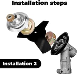 SnelShoppen - Pack van 5 grasmaaier adapter set, accessoires voor haartrimmers, stabiele prestaties, robuust met eenvoudig te installeren metalen blad — thumbnail 3