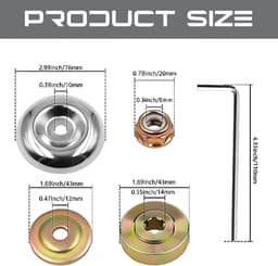 SnelShoppen - Universele Bevestigingskit voor Borstels, Mes, 10-delige Set, Hoogwaardige Metalen Aandrijving voor Grasmaaier en Borstels, Duurzaam en — thumbnail 5