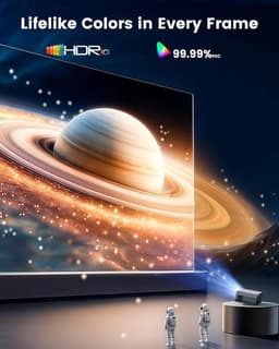 SnelShoppen - 4K-projector met Dolby, Autofocus, Keystone-correctie, Slimme Netflix-compatibele Projector, Native 1080p Full HD, Wifi Bluetooth 1400 A — thumbnail 3