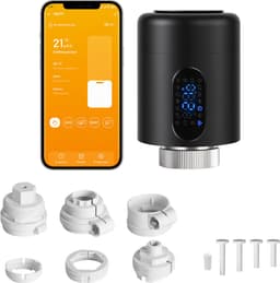 Radiator Thermostaat WiFi – Raamdetectie, Vorstbeveiliging en Kinderslot – Zwart – 1 stuk — thumbnail 1