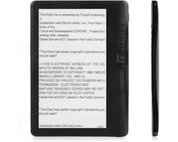 Draagbare 7-inch e-reader met kleurenscherm, ondersteunt geheugenkaarten, kan digitale boeken lezen en heeft een geheugencapaciteit tot 8 GB.