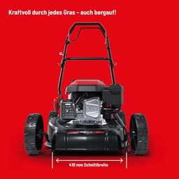 Benzine grasmaaier - Grastrimmer Mulcher - Gazon Onderhouden - Schakelbare Achterwielaandrijving - 41 cm Maaibreedte - Zwart — thumbnail 2