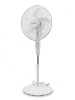 Novus Statiefventilator 16 Inch (40 cm) – Staande Ventilator – (Model 18254) – 3 Snelheden – In Hoogte Verstelbaar (Max. 120 cm) – 50W – Wit — thumbnail 1