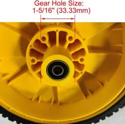 Grasmaaier Wiel 8 Inch - 2 Pack - Vervangt Oregon 72-115 - Compatibel met John Deere - Naaflengte 1-1/2 Inch - Kunststof - Grasmaaierwielen — thumbnail 3