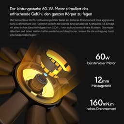 Thijox - Massage Gun SE met Oplaadstation - Krachtige Massagepistool voor Spieren, Professionele Massage, Draagbaar, Zwart, Voor Thuis en Sport — thumbnail 4