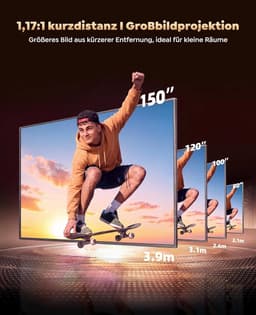 Smart Beamer Full HD 1080p met Google TV – Autofocus – WiFi 6 – Bluetooth 5.4 – 30W Audio – 360° Draaibaar — thumbnail 4