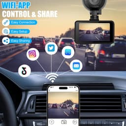 Dashcam Auto - Rijrecorder Camera - Veilig Rijden - 4K Hoge Resolutie - 3 inch IPS Scherm - Zwart — thumbnail 5