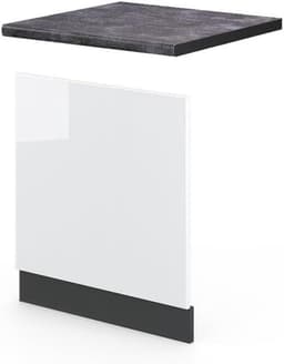 Vaatwasser Paneel - Keukenfront Frontpaneel - Keuken Afwerking - Soft-close Scharnieren - 60 cm Breed - Wit Hoogglans — thumbnail 1