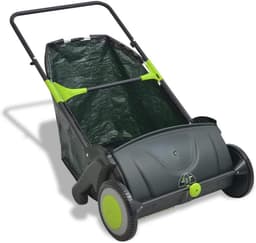 Gazonveegmachine - Veegmachine grasbladeren - Gazon onderhouden - Lichtgewicht verplaatsbaar - 55 cm breed - Zwart groen — thumbnail 1