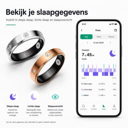 DrPhone RingSense Elegance Slimme Ring - Smart Ring - IP68 - Stappenteller - Zilver - EU Maat 58 — thumbnail 2