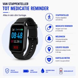 WatchSafer SOS Mini- GPS Horloge Senior - Smartwatch voor Ouderen - Persoonlijke alarmen - alarm horloge ouderen - GPS Horloge Alzheimer - Valdetectie — thumbnail 2