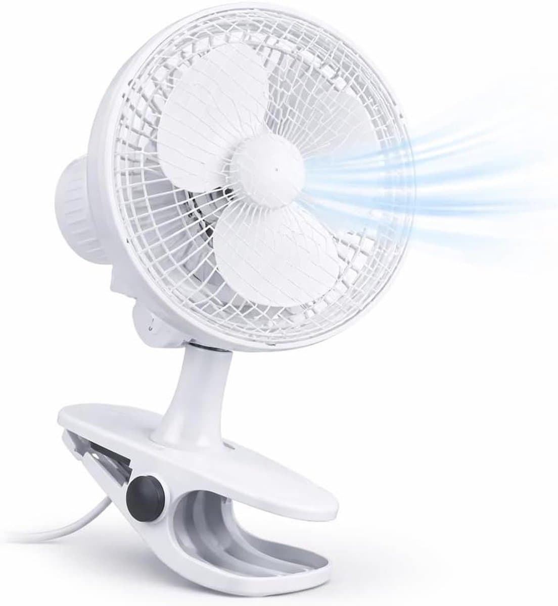 Tafelventilator - Bureau ventilator - Aangename frisheid - 90 graden zwenkfunctie - 30 cm - Wit — afbeelding 1
