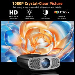SnelShoppen - Bettdow 4K Beamer met Android 9.0 & Google TV, 1080P, Autofocus, Trapezoidal Correctie, Video Projector met Google Voice Assistant & Dol — thumbnail 5
