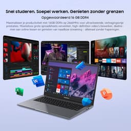 Blackview AceBook 10 - Laptop - 18,5 inch Full HD - 16 GB DDR4 - 512 GB SSD - Intel Pentium Silver N6000 - WiFi 6 - Windows 11 Pro Notebook - Intel® Graphics - Grijs — thumbnail 4
