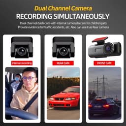 Dashcam voor Auto - 4K Dashcam - Dual Lens - 170° Groothoek - GPS - WiFi - Nachtvisie - 24H Parkeermodus - G-Sensor - 128GB Geheugenkaart inbegrepen - 6M RC-BL Camera - Zwart — thumbnail 4