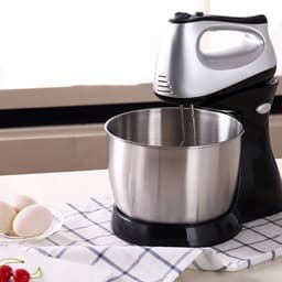 Elektrische Mixer - Keukenmachine - Bakken en Koken - Kantelbare Kop - 3 Liter Kom - Zilver — thumbnail 3