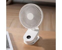 Elektrische Ventilator - Wandmontage Clip - Ruimte Koelen - Stille Werking - 17 cm - Wit