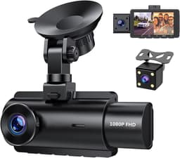 Auto Dashcam - Rijcamera Video - Veiligheid Onderweg - 3 Kanaals Opname - 3 inch Display - Zwart — thumbnail 5