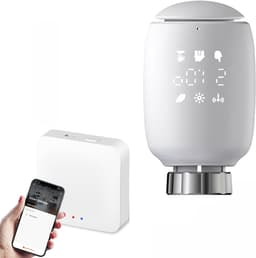 Slimme Radiator Thermostaat - Verwarming Ventiel - Energie Besparen - App Bediening - M30 x 1.5 - Wit — thumbnail 1