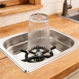 Automatische Cup Washer - Glazen Spoeler - Snel Glazen Reinigen - Ruimtebesparend Ontwerp - 17.5 cm Lengte - Zilver — thumbnail 5