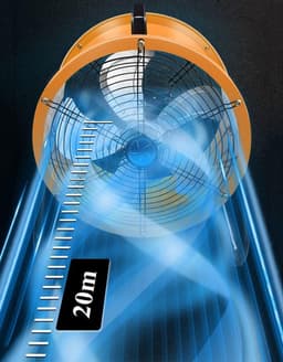 Metalen Vloerventilator - Krachtige Ventilator - Ruimte Koelen - 4 Snelheden Verstelbaar - 20 Inch - Zwart — thumbnail 4