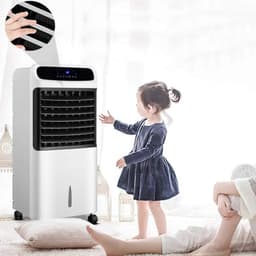 Sproei Ventilator - Verdamping Koeler - Buiten Koelen - 120 Graden Zwenkfunctie - 70W - Wit — thumbnail 4