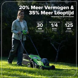 Accu Grasmaaier - Draadloze Maaier - Gazon Onderhoud - Borstelloze Motor - 36 cm Snijbreedte - Zwart — thumbnail 5