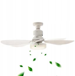 Plafondventilator met Licht - Plafondventilatorlamp met E27 - Ventilatorlamp - 3 Snelheden - 3 Kleurtemperaturen - Dimbaar - Timer - Afstandsbediening - 52cm - LED Lamp met Ventilator - Voor Keuken & Badkamer & Berging & Garage — thumbnail 3