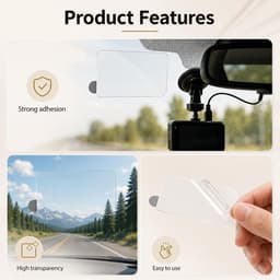 Dashcam zelfklevende pads 10 stuks - dubbelzijdig - transparant - sterke hechting - ShopVlot — thumbnail 3