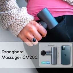 LNMsolutions® Massage Gun - Massage Apparaat - Massage Pistool - Grijs - 14cm x 5cm x 10cm — thumbnail 4
