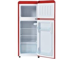 Retro koelkast - Koel-vriescombinatie - Compacte koelkast - 92 liter - Dubbele deur - 7 standen - Stil 45dB - Woonkamer - 105,5cm - Koelen