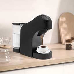 Capsule Koffiezetapparaat - Eenkopsmachine Espresso - Snel Koffie Maken - Hogedrukpomp 20 Bar - Compact 28x11cm - Zwart — thumbnail 3