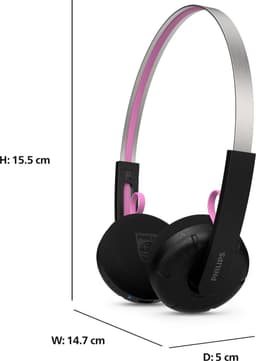 PHILIPS TAMS1BK/00 De Ringo Duo - Draadloze On-Ear Koptelefoon - Bluetooth 6.0 - Tot 26 Uur Batterijduur - USB-C Audio - 40 mm Drivers - Multipoint - Verwisselbare Oorkussens - Zwart — thumbnail 2