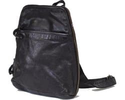 Bear Design  Rugtas / Rugzak / Schooltas - Cow Lavato - 6 Liter - Leer - Zwart