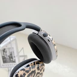MY PROTECT - Siliconen Luipaard Cover Case geschikt voor Airpods Max - Bruin — thumbnail 4