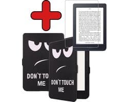 Hoes Geschikt voor Kobo Nia - Met Screenprotector - Luxe E-reader Bescherm Case - Hoesje Book Cover - Don't Touch Me