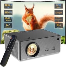 Mini beamer - Mini projector - Mini beamer smartphone - Mini beamer met wifi en bluetooth - Zwart — thumbnail 1