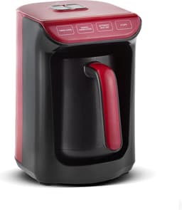 Karaca Hatır Koz – Turkse Koffiemachine met Roosterfunctie – Cherry Rood – voor 5 kopjes koffie met schuim — thumbnail 2