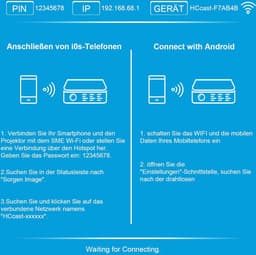 Mini Beamer - Streamen vanaf je telefoon - Input tot 1080P Full HD - Projector - Mini Projector - HDMI - USB - Wit / Geel - Smartphone - Draagbaar - Ingebouwde speaker - Zoomfunctie — thumbnail 5