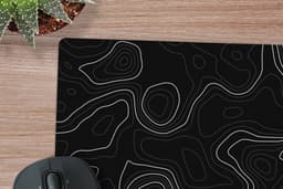 Muismat 90x45 cm - Bureaumat kantoor zwart - Computer en desktop accessoires - Muis en bureau mat onderlegger - Zwarte bureaulegger xl - Mousepad xxl - Kantoorartikelen decoratie - Muismatten office desk anti slip - Kantoormeubelen — thumbnail 2
